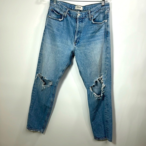 AGOLDE Jamie High rise button fly jeans size 29.Light wash - Picture 1 of 9